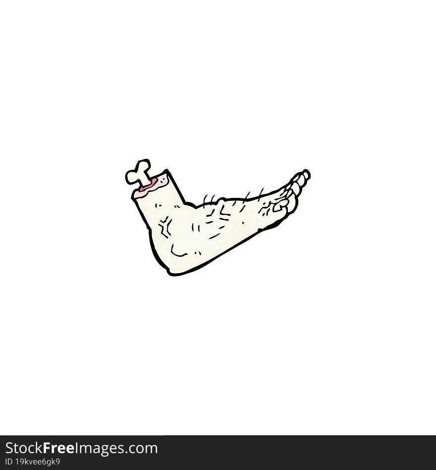 cartoon gross severed foot