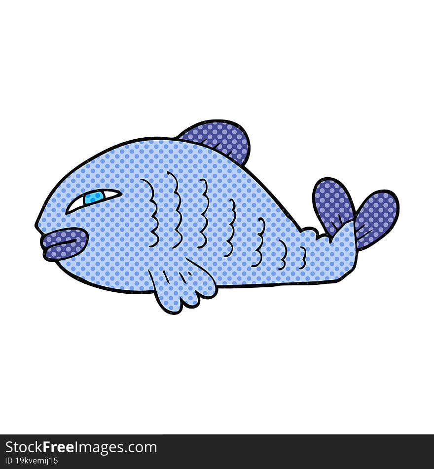 freehand drawn cartoon fish