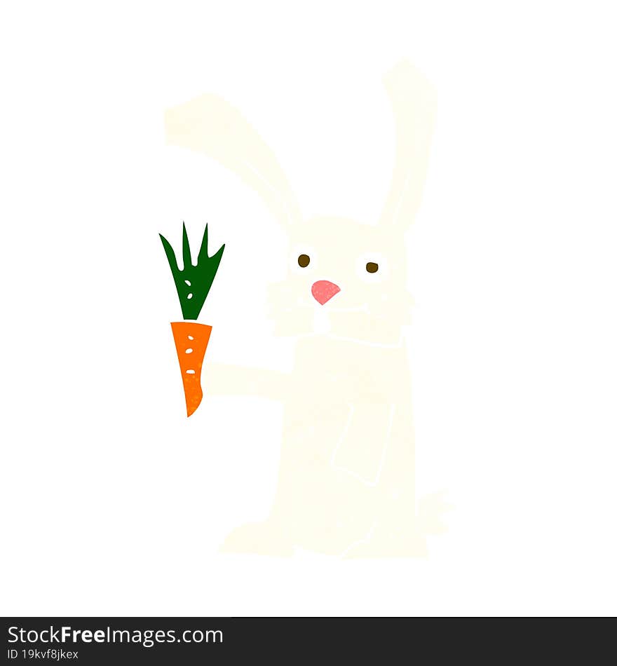 Cartoon Rabbit With Carrot