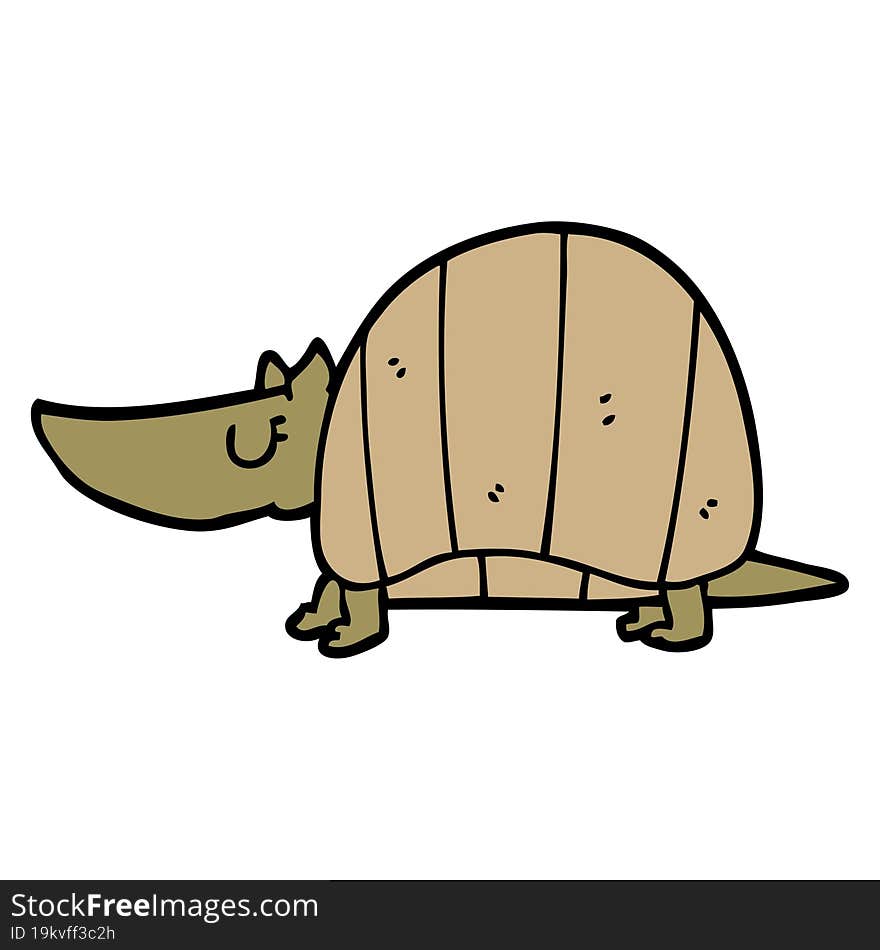 cartoon doodle armadillo