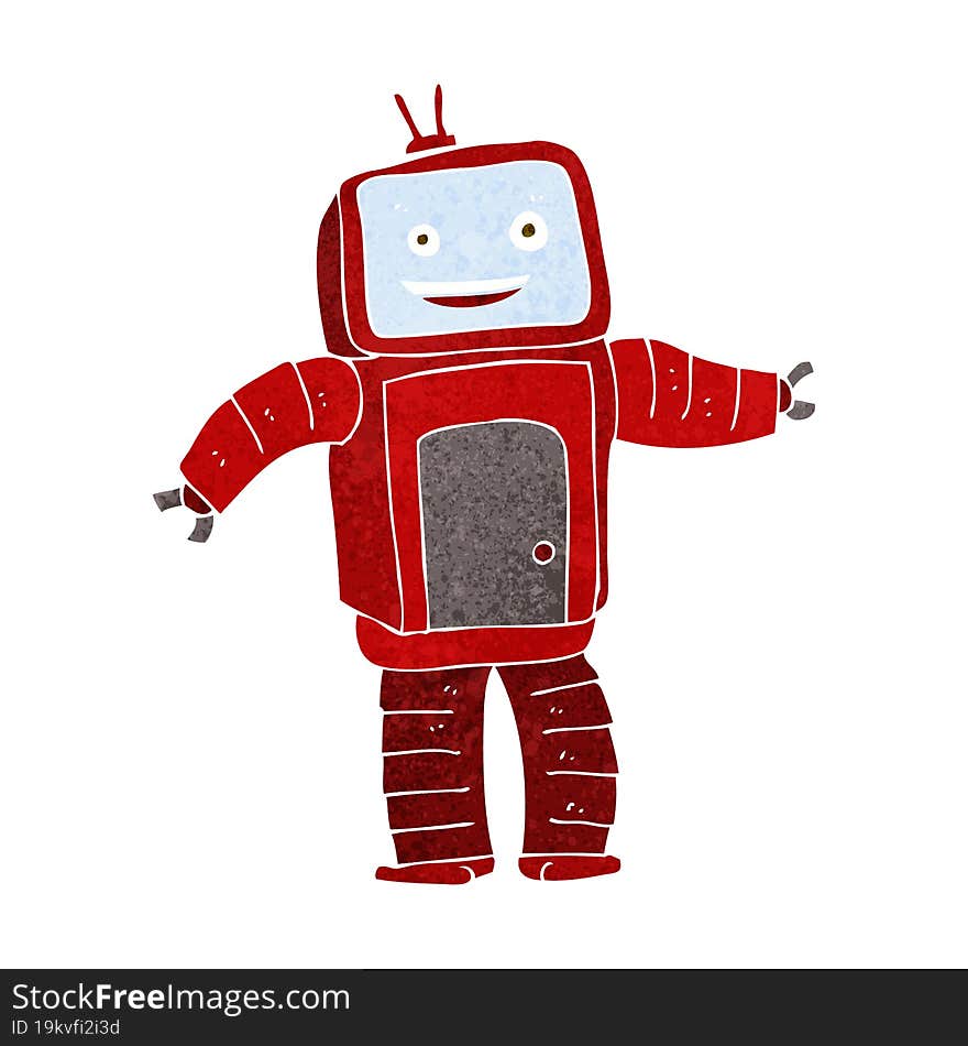 cartoon funny robot