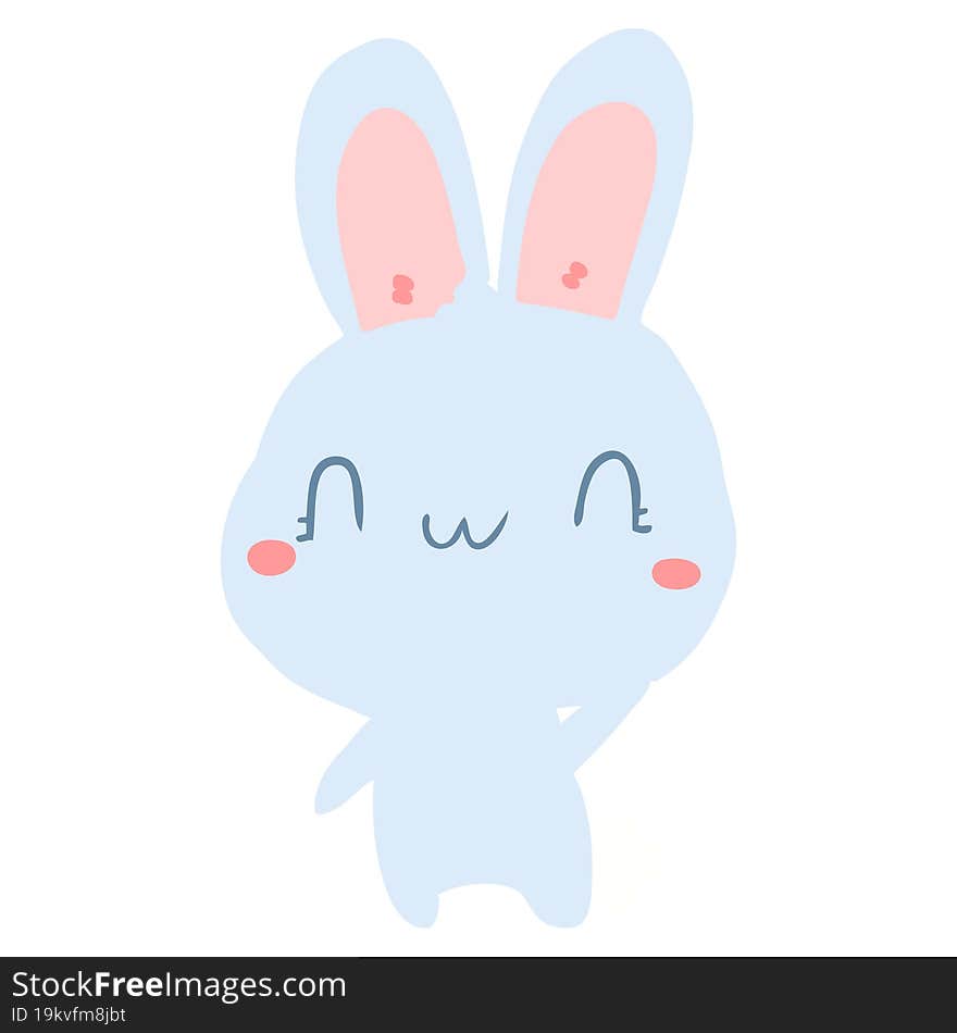 cartoon rabbit waving