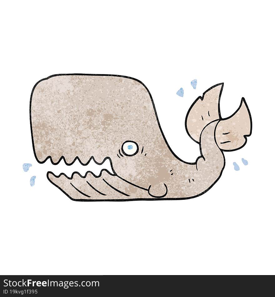 Textured Cartoon Angry Whale