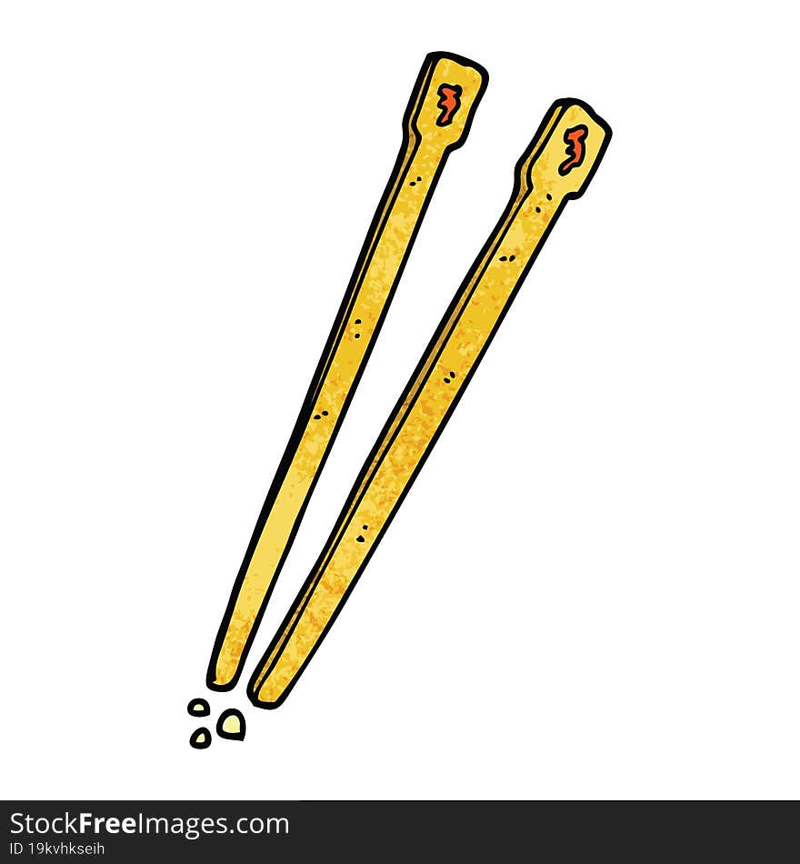 Cartoon Doodle Chop Sticks