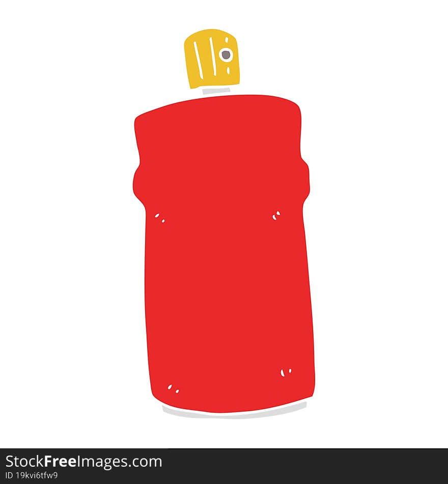 Flat Color Style Cartoon Spray Can