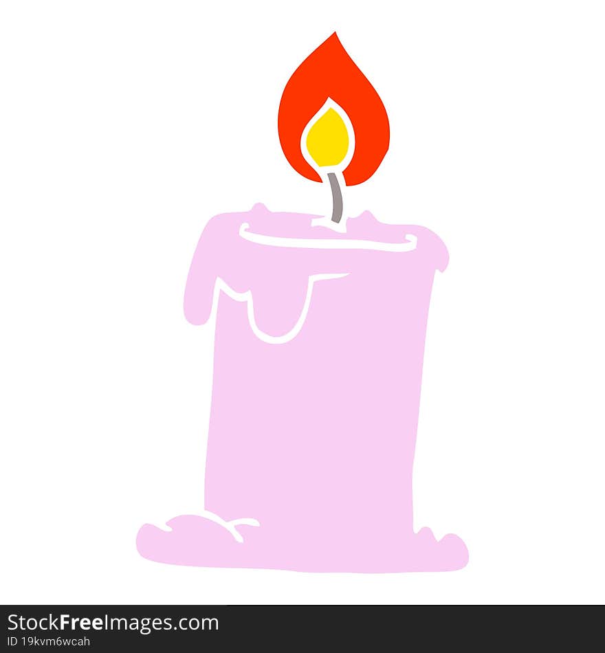 cartoon doodle lit candle