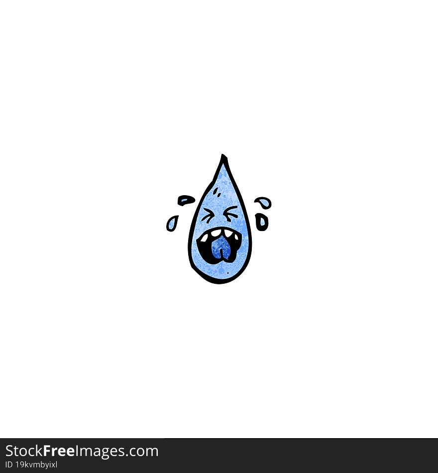 cartoon raindrop