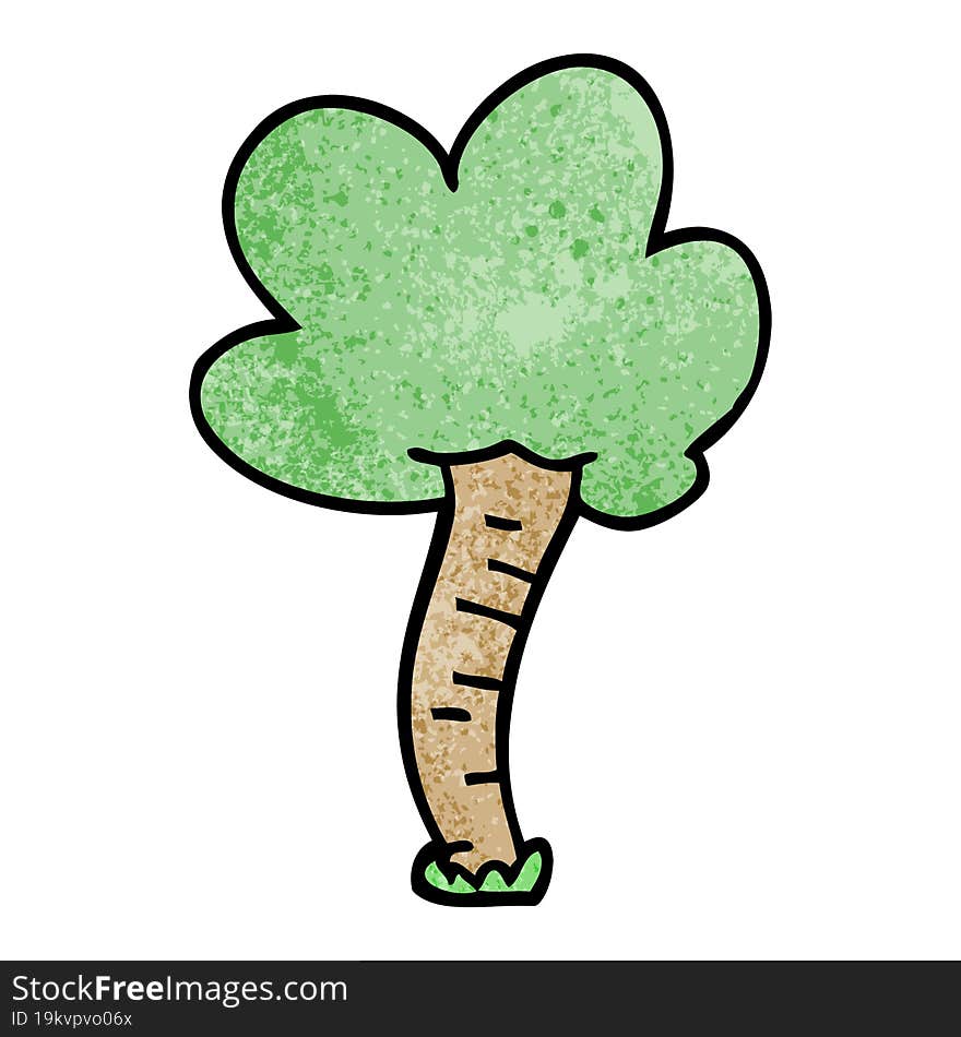 cartoon doodle tree