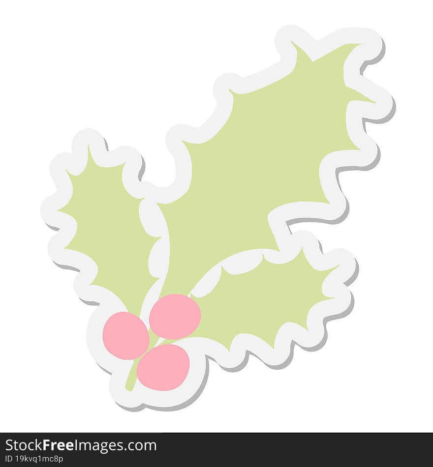 Holly Leaves Sticker