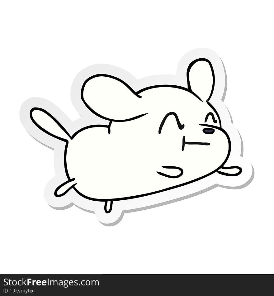 Sticker Cartoon Kawaii Of A Cute Dog