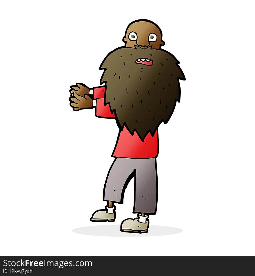 Cartoon Bearded Old Man