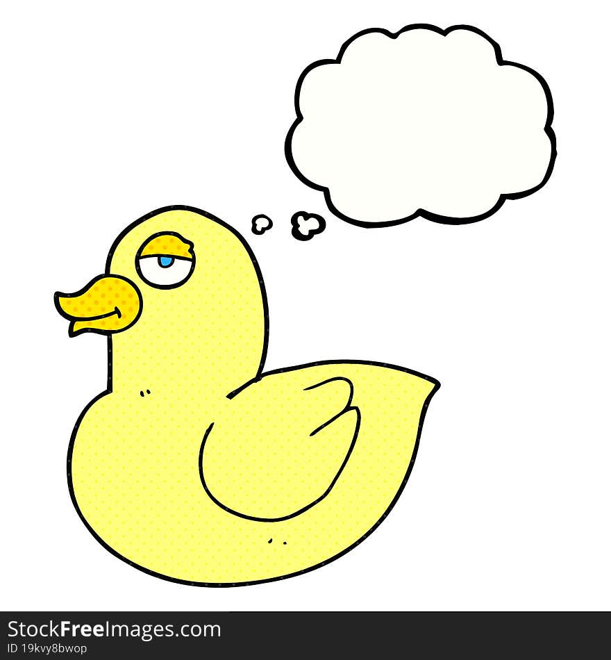 thought bubble cartoon duck