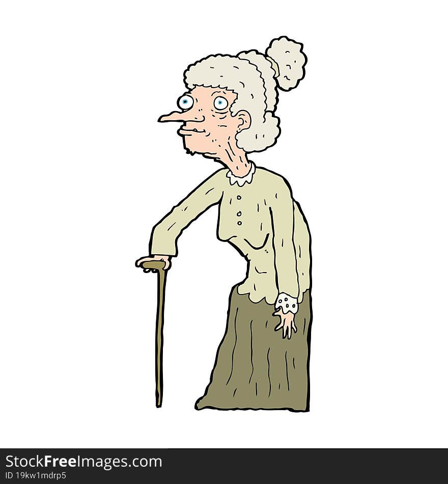 Cartoon Old Woman