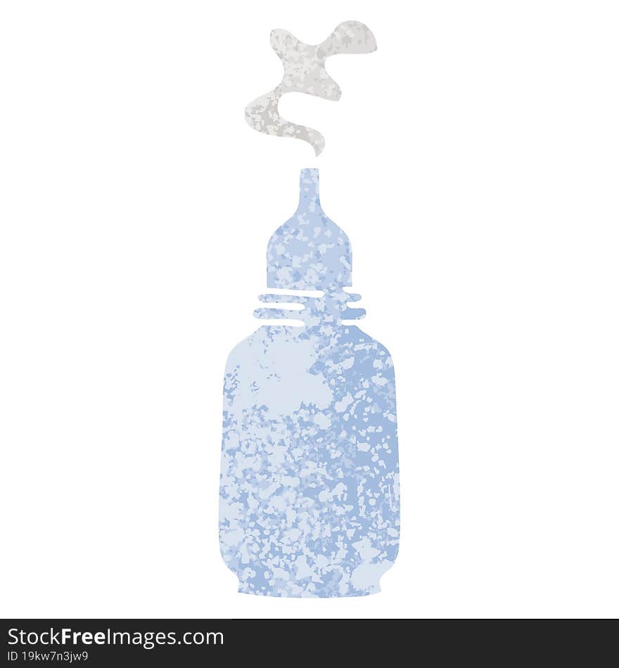 quirky retro illustration style cartoon glass bottled potion