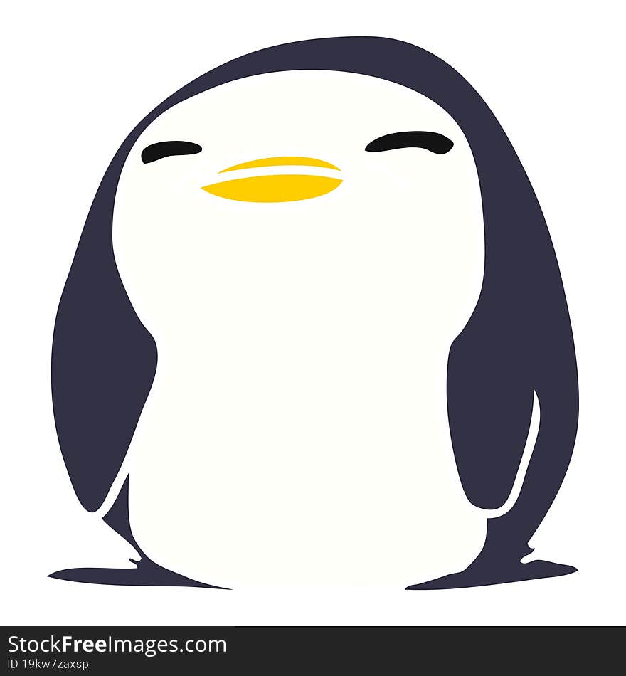 cartoon illustration kawaii of a cute penguin. cartoon illustration kawaii of a cute penguin