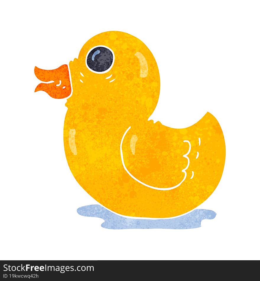 Retro Cartoon Rubber Duck