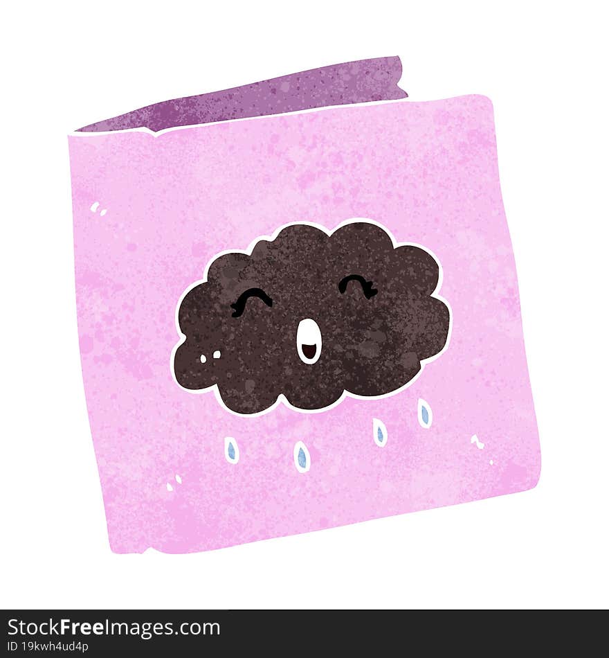 cartoon card with cloud pattern