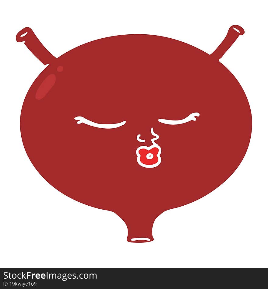 flat color style cartoon bladder