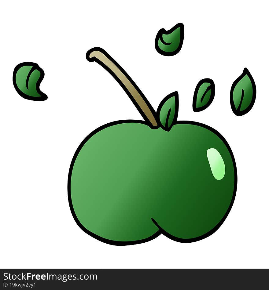 Cartoon Doodle Juicy Apple