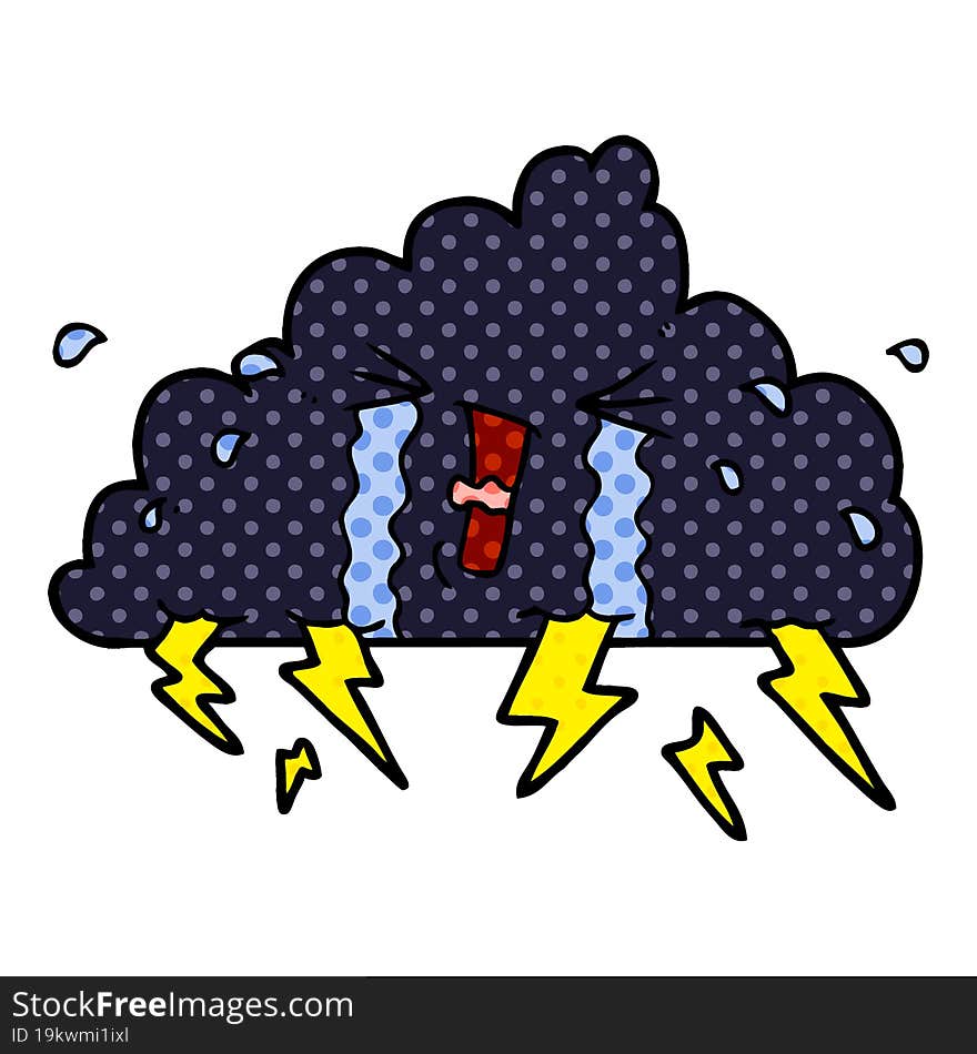 cartoon thundercloud. cartoon thundercloud