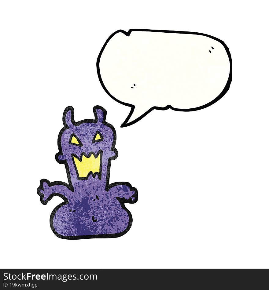 speech bubble textured cartoon little alien