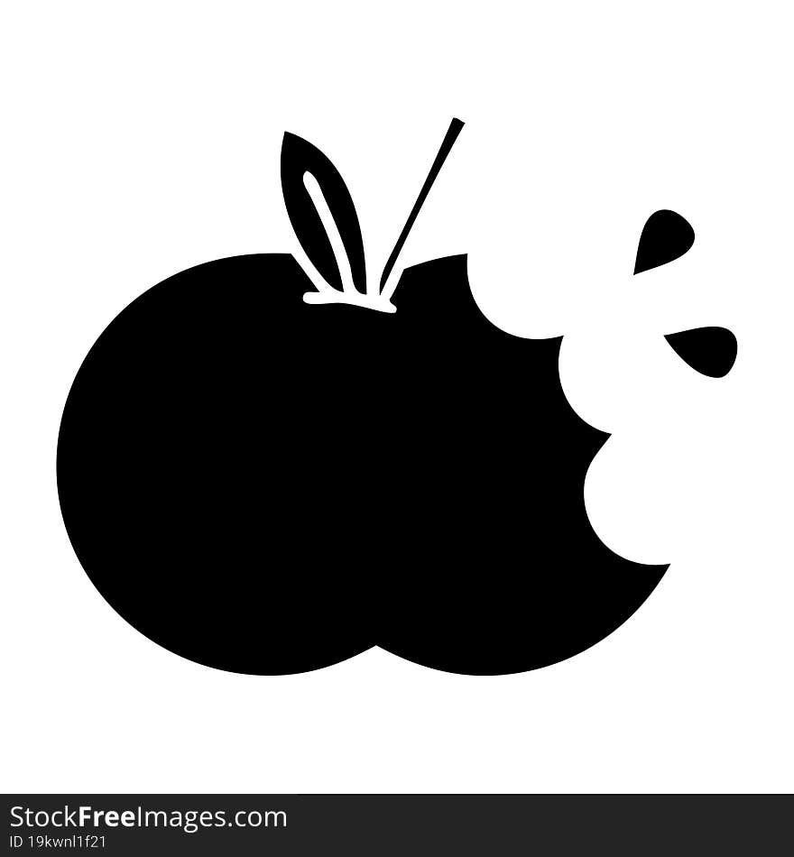 Flat Symbol Juicy Apple