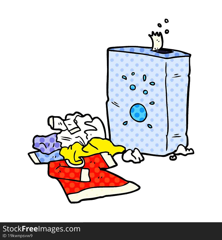 cartoon washing powder and laundry. cartoon washing powder and laundry