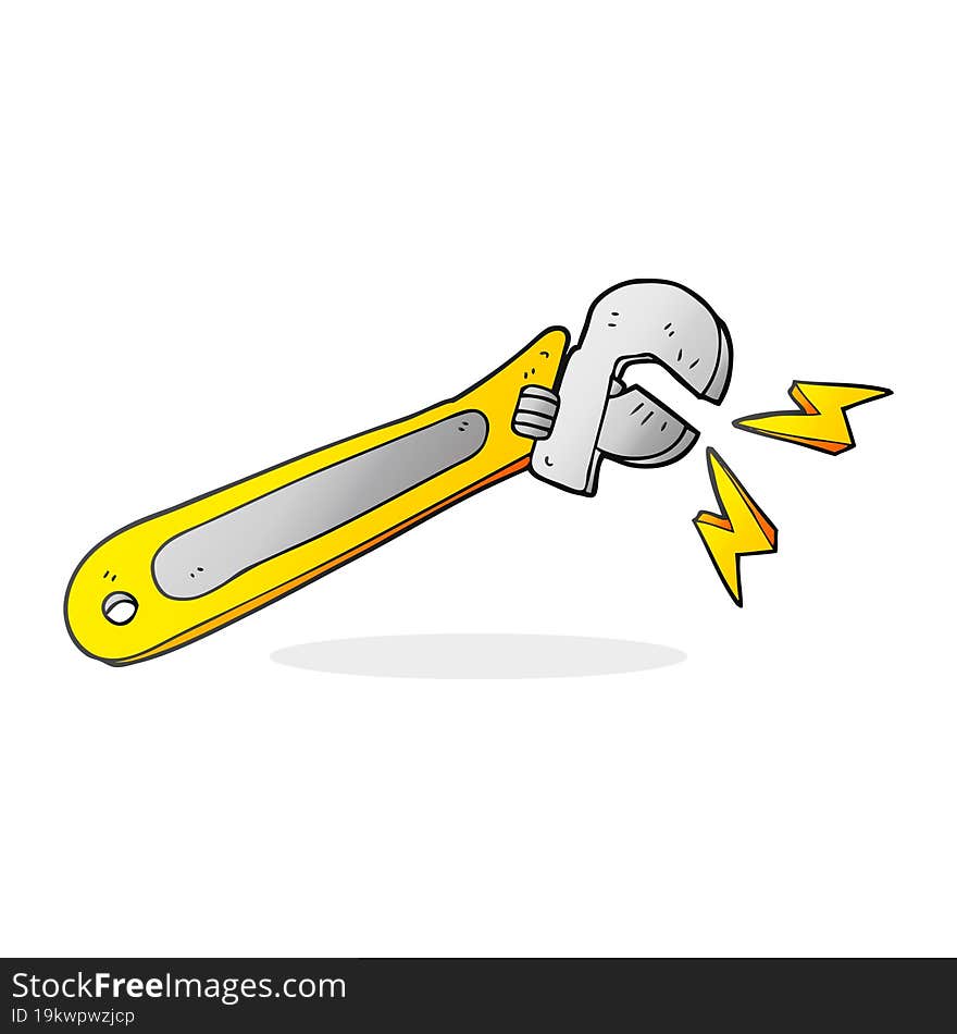 cartoon adjustable spanner