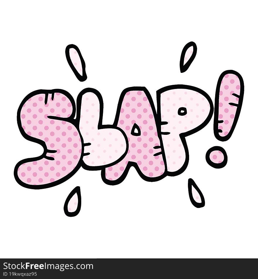 Comic Book Style Cartoon Slap Symbol