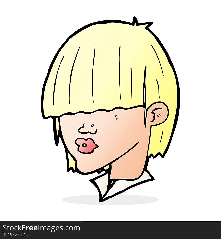 cartoon fashion haircut