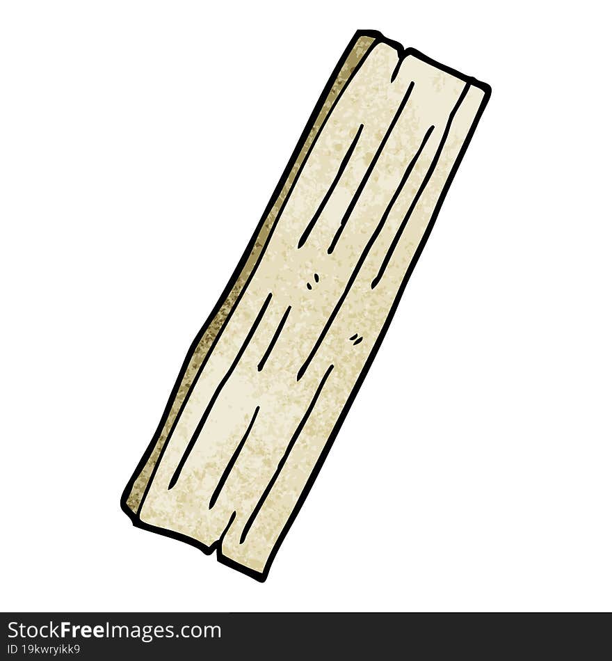 Cartoon Doodle Plank Of Wood