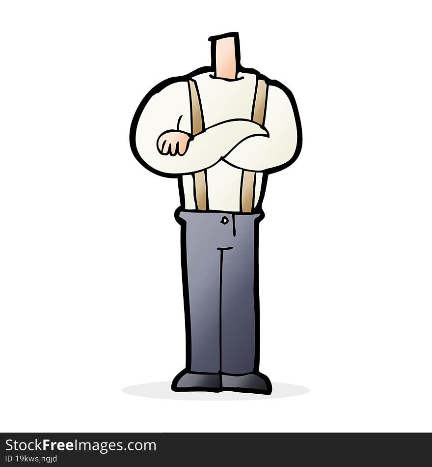 cartoon body with folded arms (mix and match cartoons or add own photos