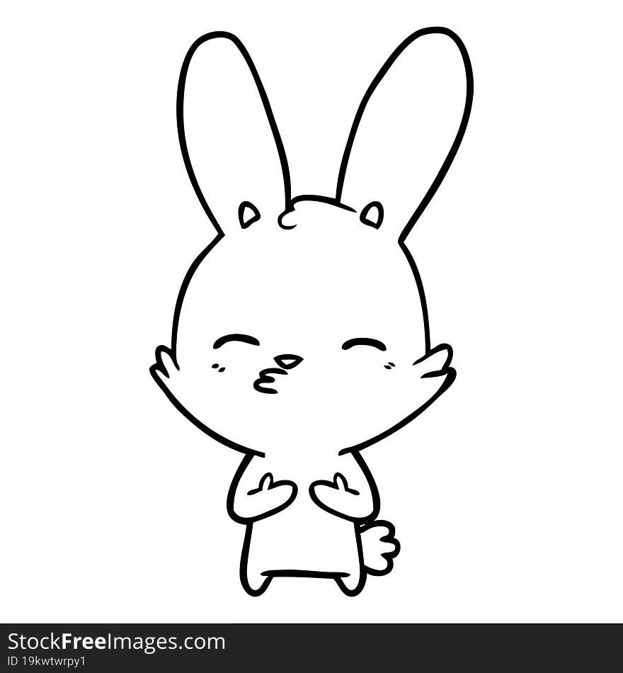 curious bunny cartoon. curious bunny cartoon