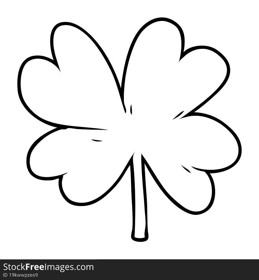 cartoon four leaf clover. cartoon four leaf clover