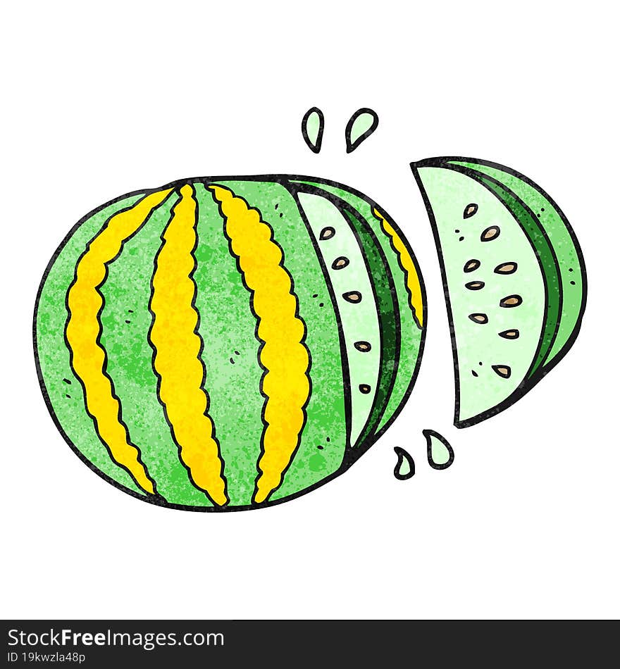 textured cartoon watermelon