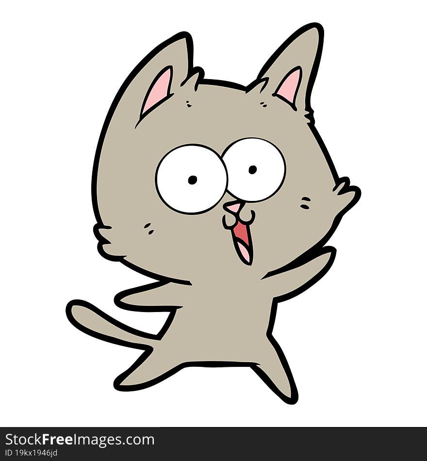 funny cartoon cat. funny cartoon cat