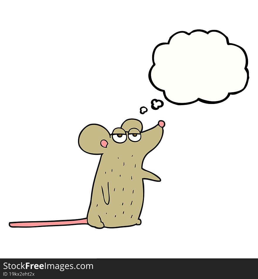 Thought Bubble Cartoon Mouse