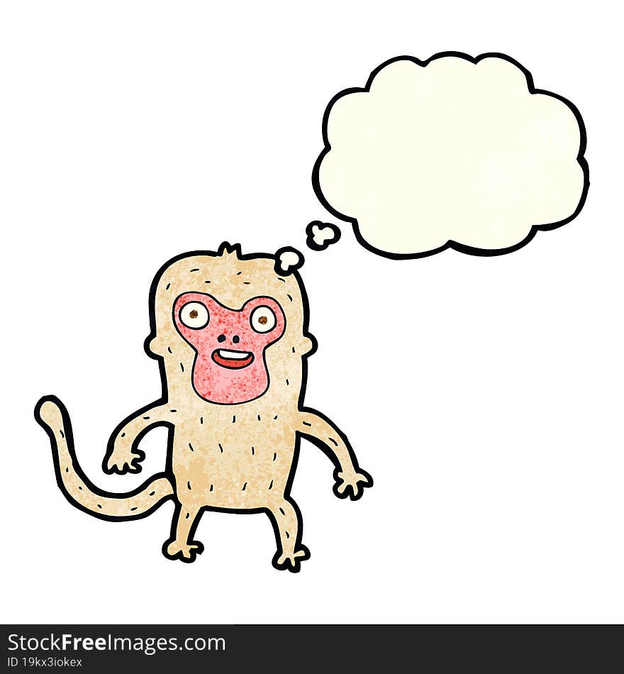 Cartoon Monkey With Thought Bubble