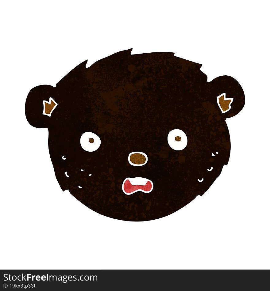 cartoon black bear face