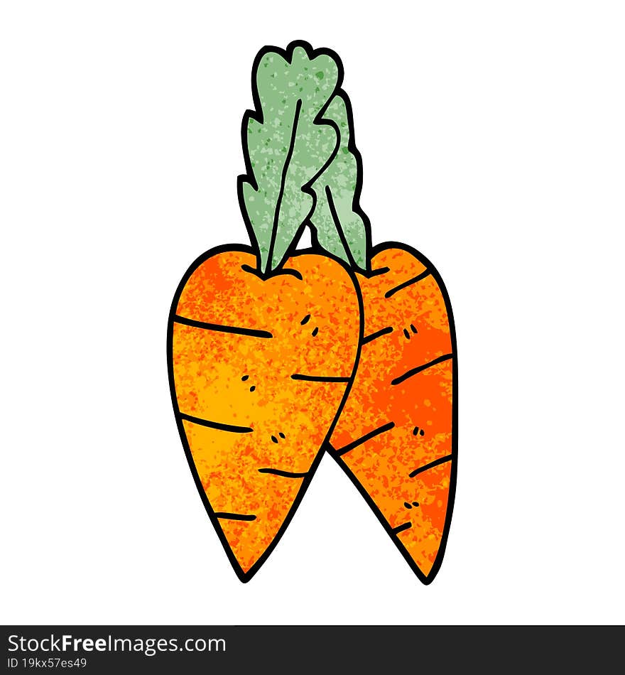 cartoon doodle carrots