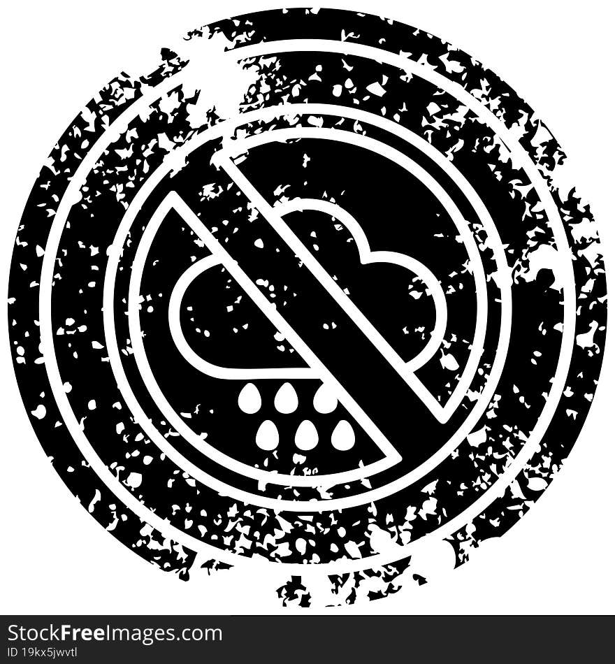 no bad weather distressed icon