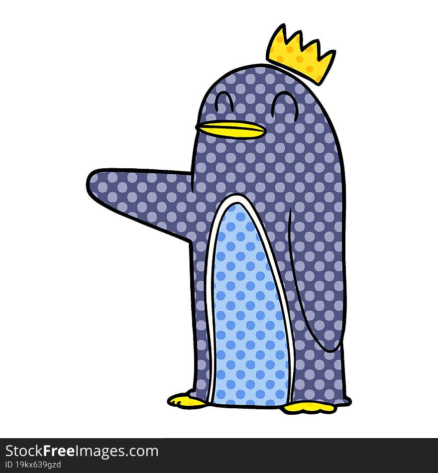 cartoon emperor penguin. cartoon emperor penguin