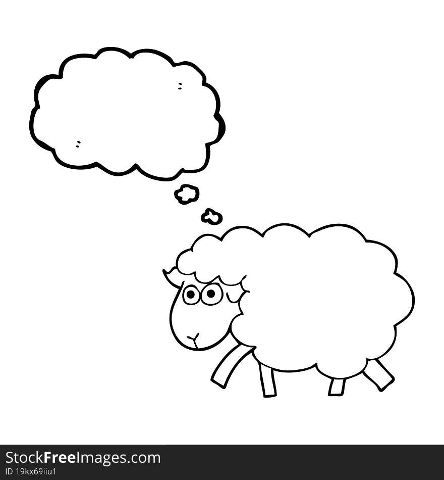 thought bubble cartoon muddy sheep