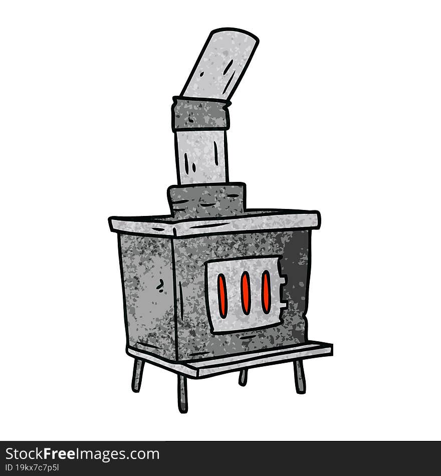 textured cartoon doodle of a house furnace