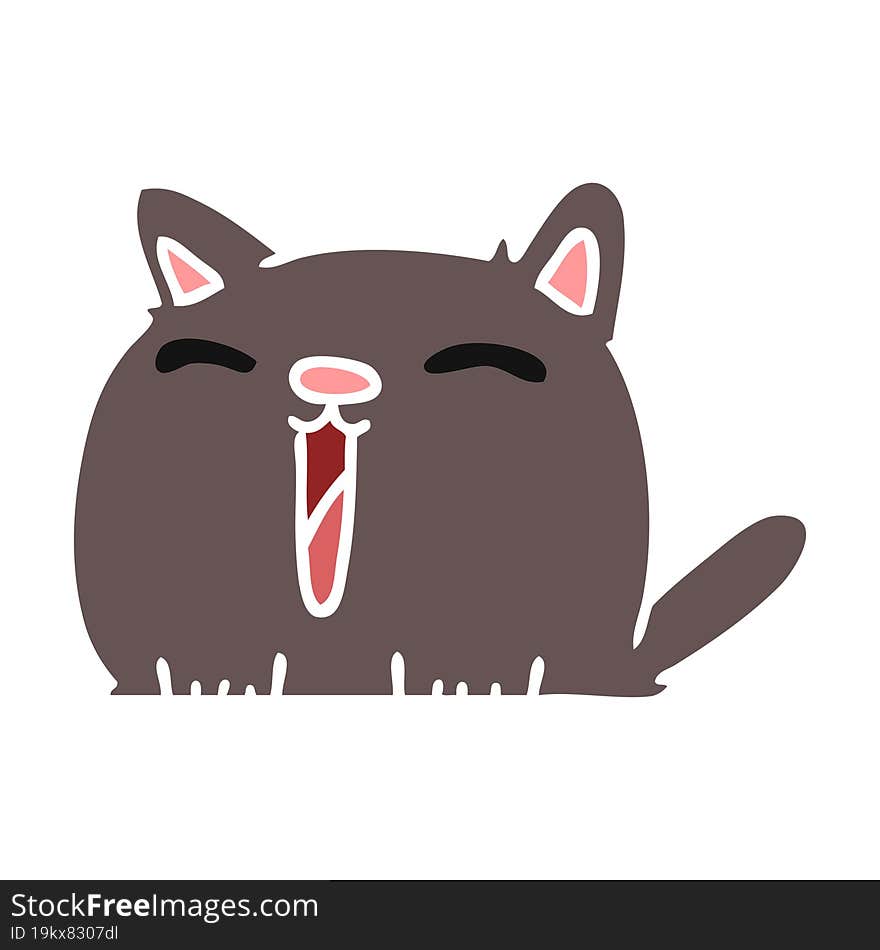 cartoon of cute kawaii cat