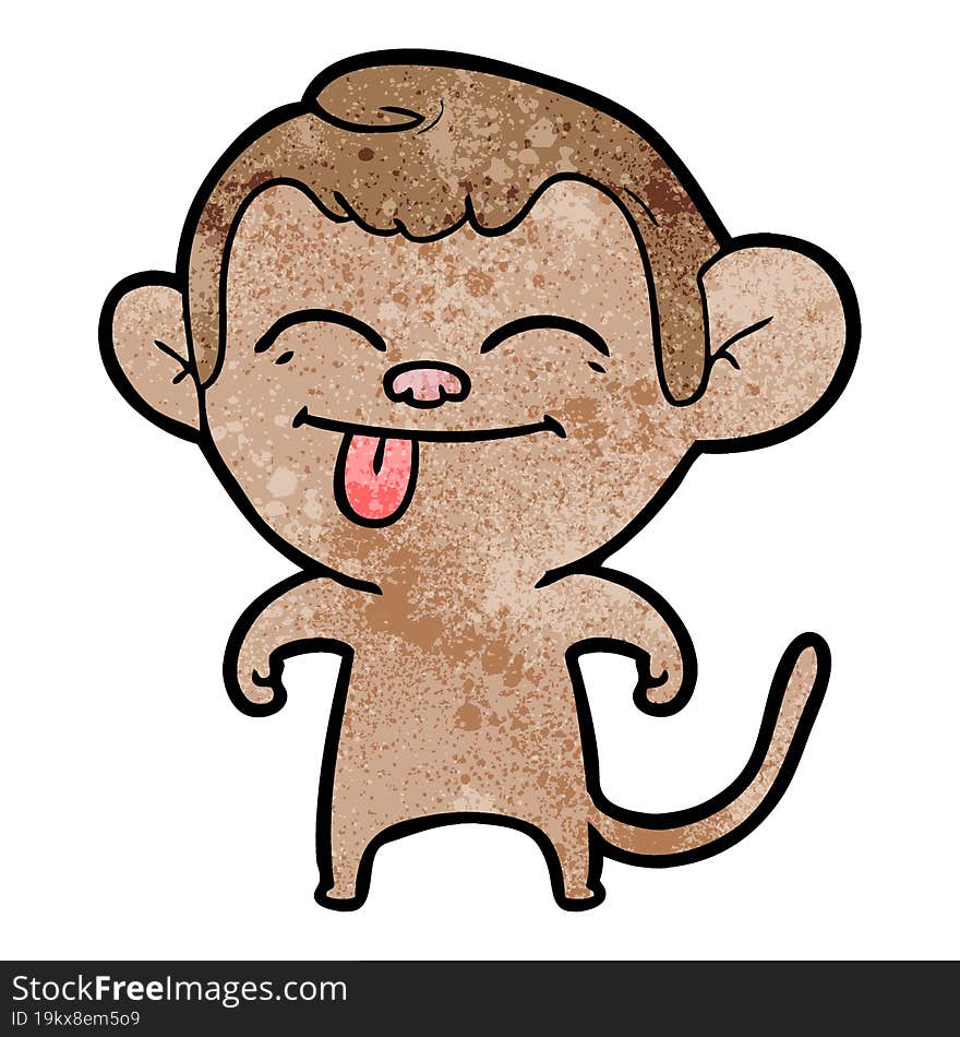 funny cartoon monkey. funny cartoon monkey