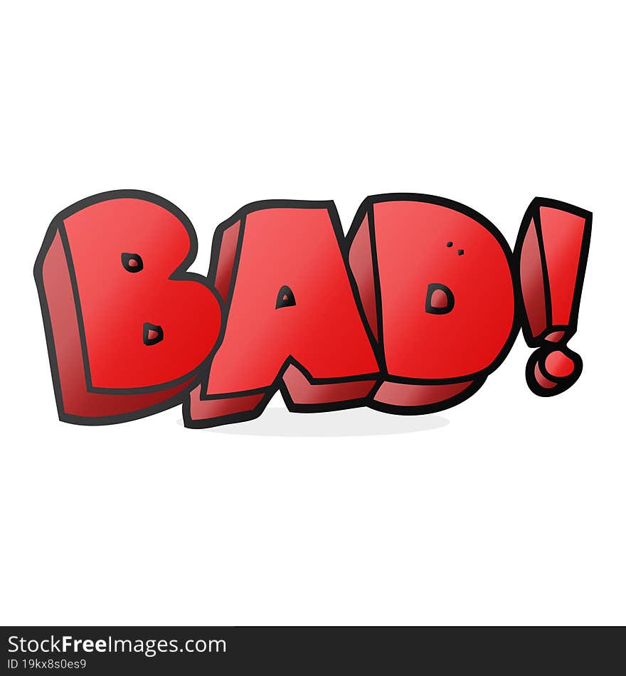 cartoon Bad symbol