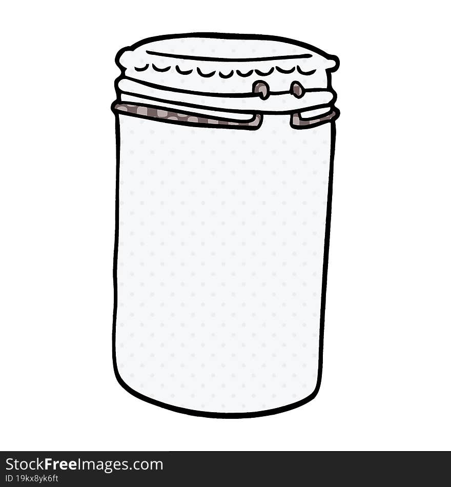 Cartoon Doodle Storage Jar