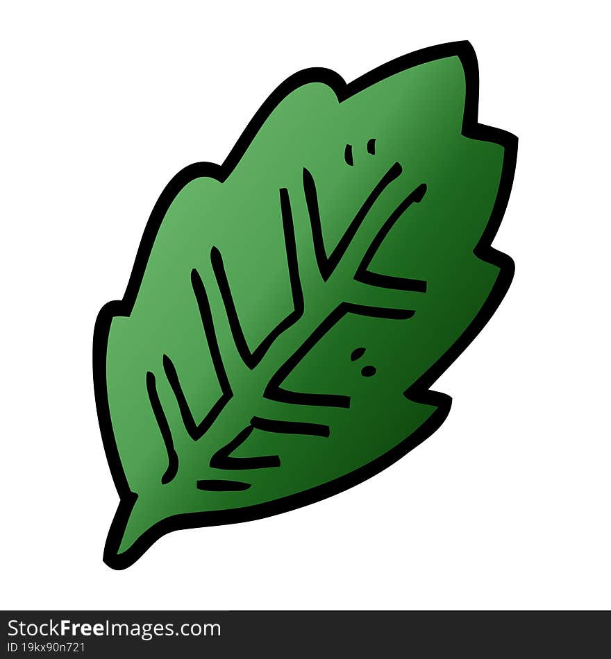 cartoon doodle tree leaf