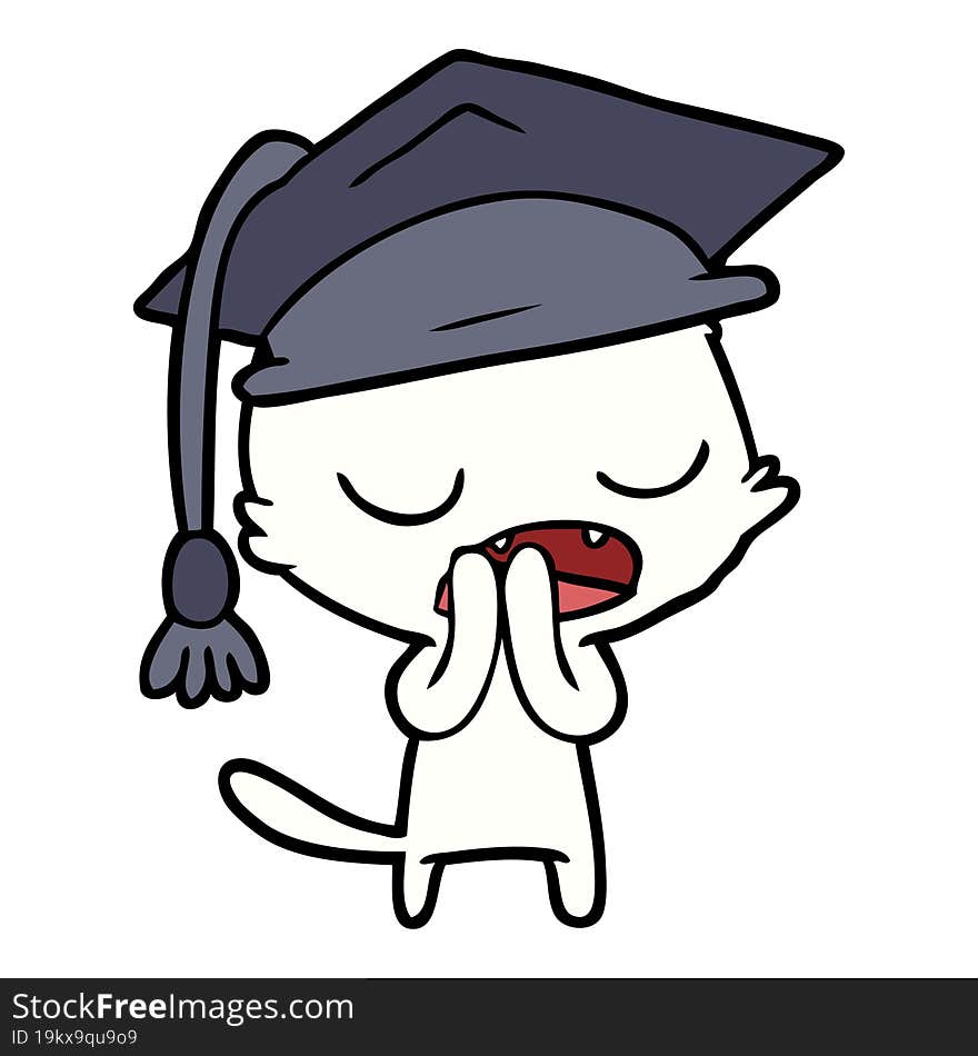 graduate talking cat cartoon. graduate talking cat cartoon